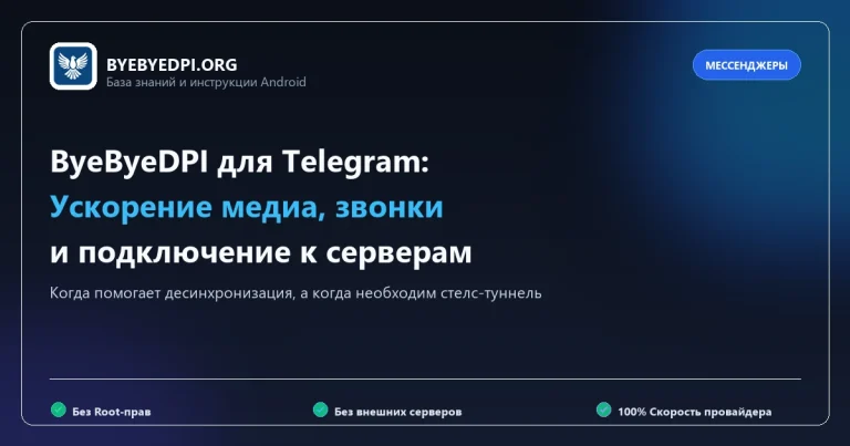 Ускорение загрузки медиа в Telegram с помощью ByeByeDPI